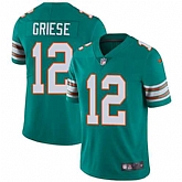 Nike Miami Dolphins #12 Bob Griese Aqua Green Alternate NFL Vapor Untouchable Limited Jersey,baseball caps,new era cap wholesale,wholesale hats